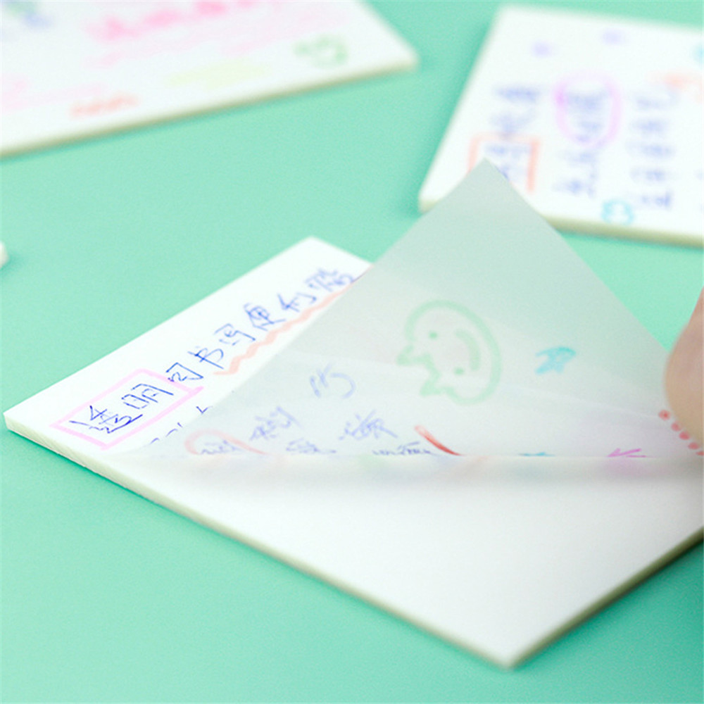 Set 50 giấy ghi chú trong suốt xinh xắn