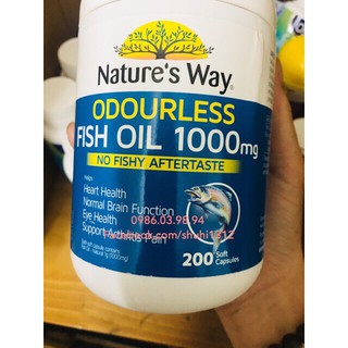 Dầu cá Nature’s Way 1000mg 200Viên