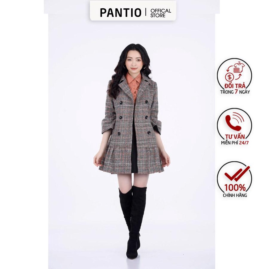 FAM9451 - Áo khoác măng tô sọc caro - PANTIO