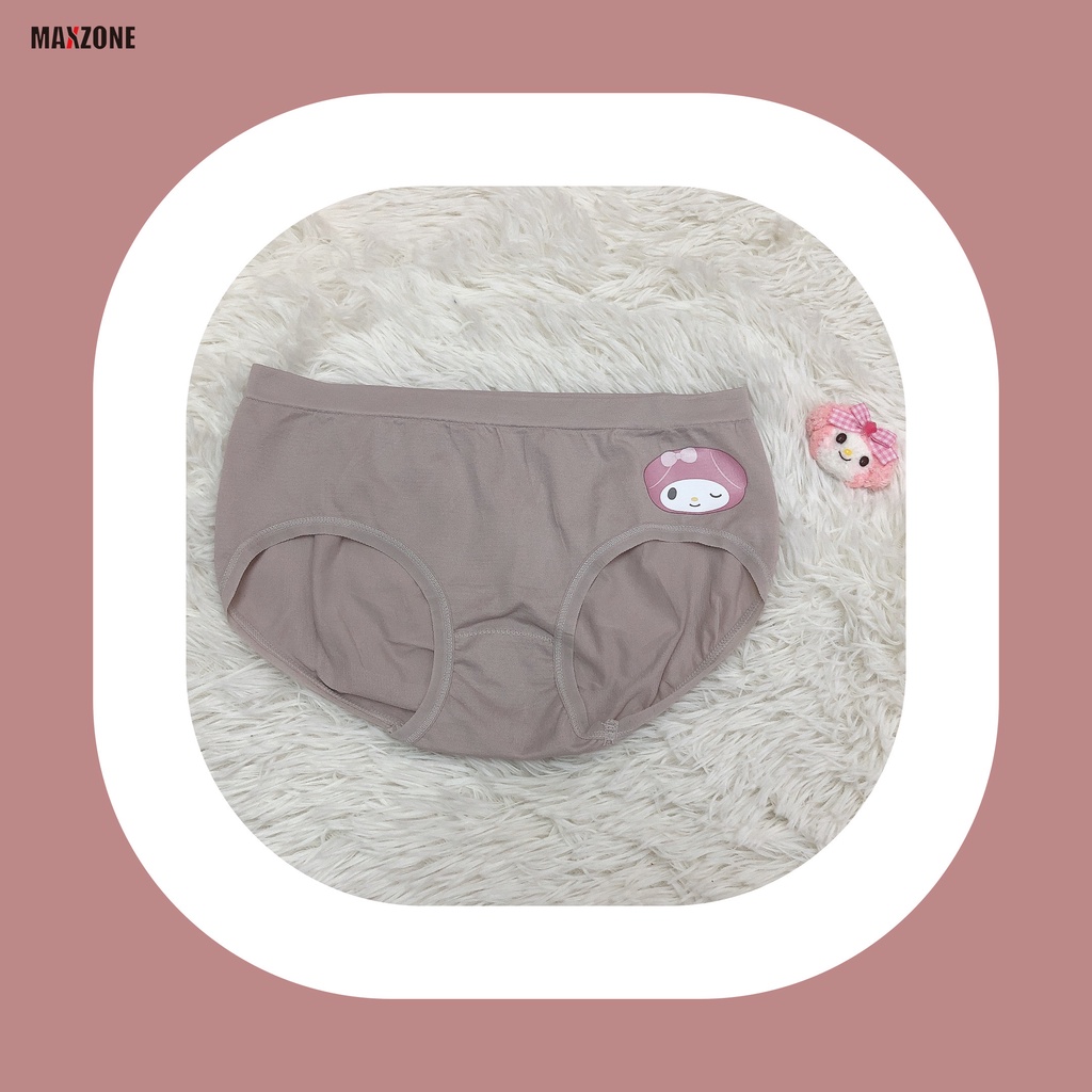 Maxzone Set 4 Quần Lót Cotton Không Để Lại Dấu Vết Kháng Khuẩn In Hình Sanrio Kuromi Melody Cinnamoroll Pompom Purin Cho Nữ