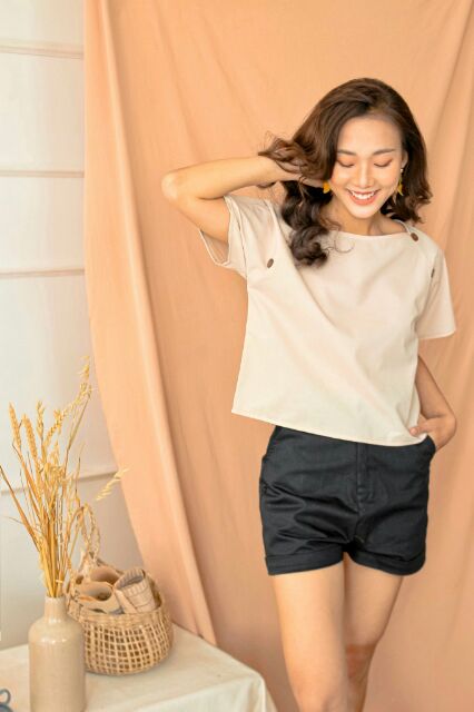 ÁO KIỂU LINEN RAP LĂNG LUCETFASHION