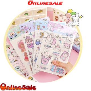 COMBO 12 Tấm Sticker Washi hoạt hình Size To 14x10.4cm/1 TẤM trang trí sổ, tủ, làm quà tặng sinh nhật