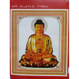 Tranh thêu chữ thập phật tổ A479