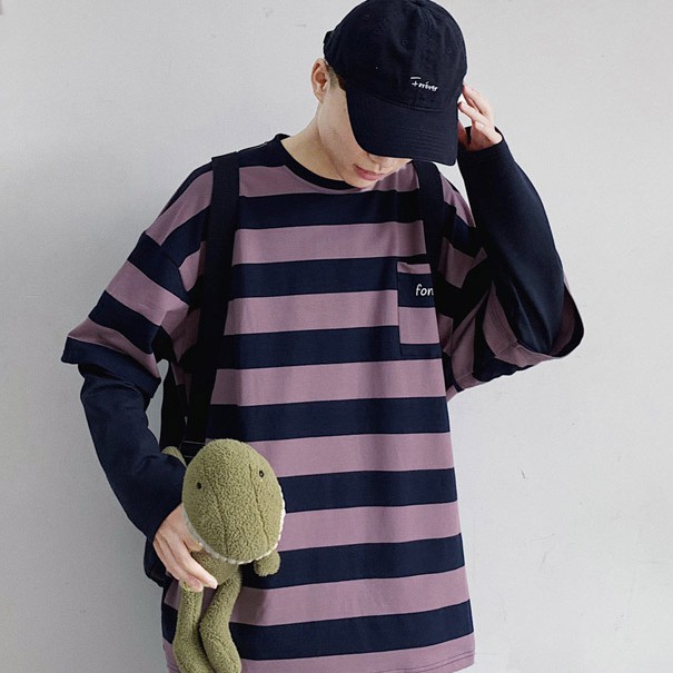 Áo tay dài kẻ sọc phong cách Hàn Quốc hợp thời trang cho nữ | BigBuy360 - bigbuy360.vn