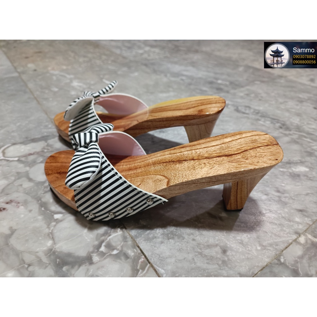 Guốc Gỗ Guốc Mộc Cao 7 Phân