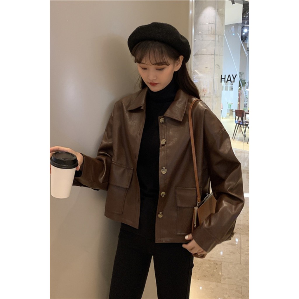 ÁO DA NỮ THU ĐÔNG MỚI 2020 JD11