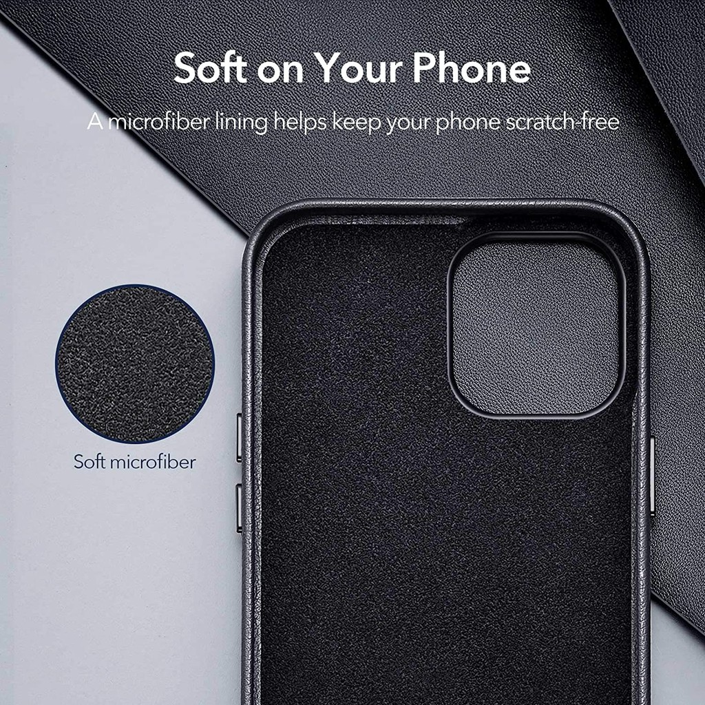 Ốp Lưng Da Thật Cho iPhone 12 Pro Max ESR Metro Premium Leather Case.