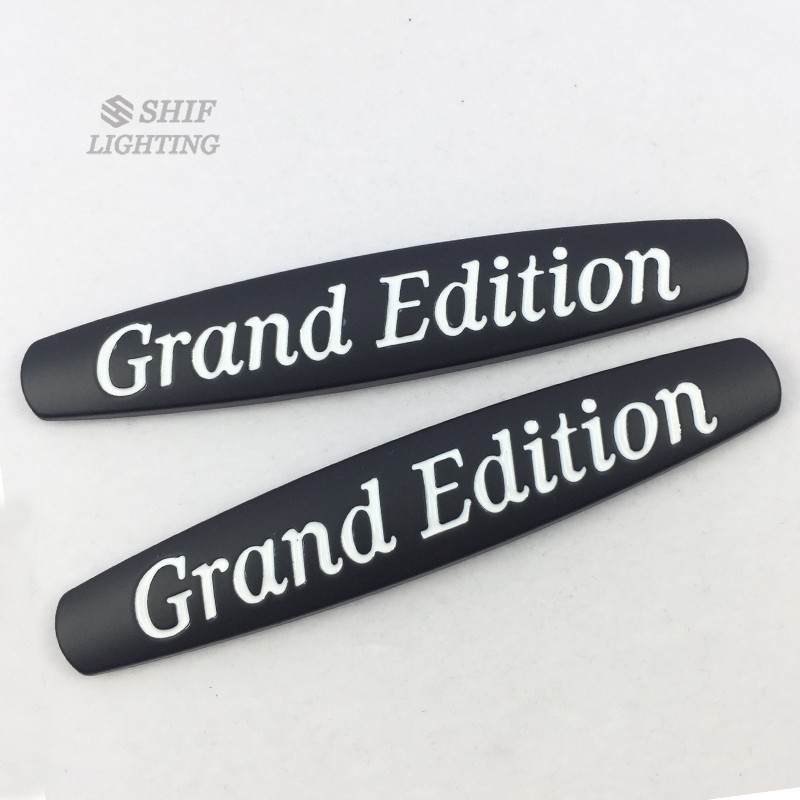 Set 2 logo kim loại dán trang trí xe hơi Mercedes