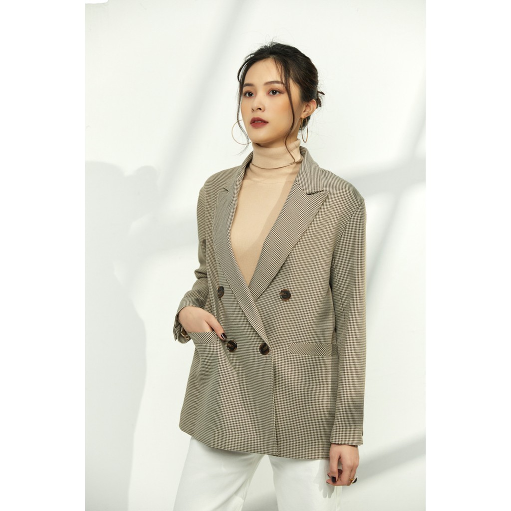 Áo Blazer kẻ caro nữ IVY moda MS 67B8462 | BigBuy360 - bigbuy360.vn