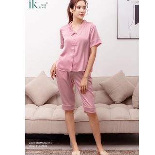Bộ cộc tay quần ngố lụa IK 0374