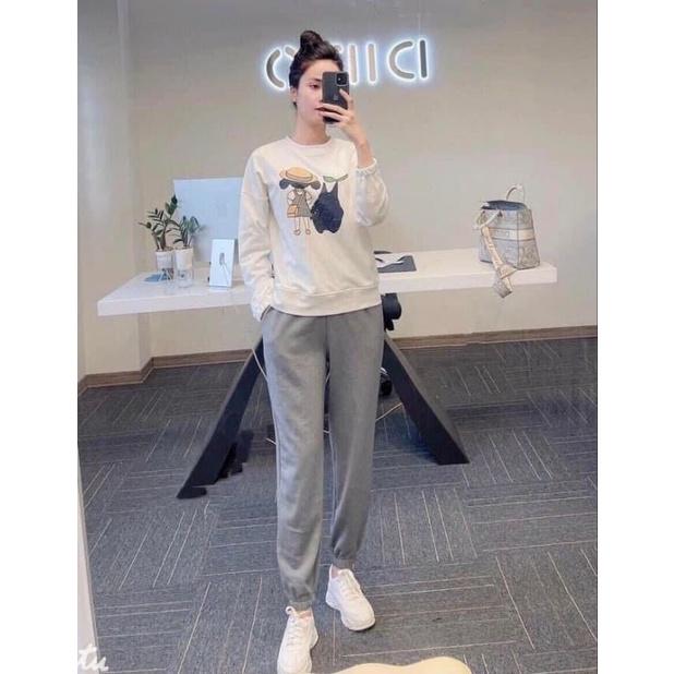Bộ nỉ da cá cho nữ