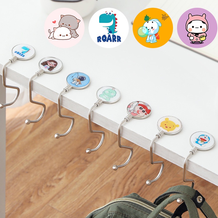 Giá Đỡ Móc Treo Túi Xách Gắn Dưới Bàn Tiện Dụng