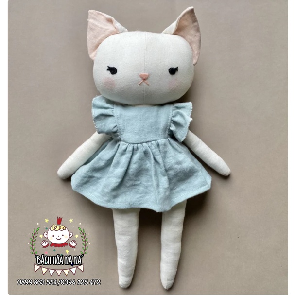 COMBO Gói Nguyên Liệu tự bạn làm Búp bê Thú Bông RAG DOLL vintage - Kit DIY handmade bạn tập may - Bách hóa Na Na