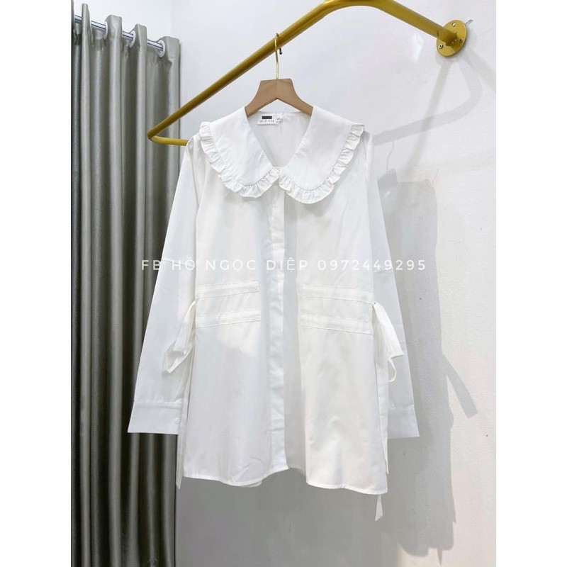 Sơ mi dài tay nữ nơ eo chất đẹp Zulyshop | BigBuy360 - bigbuy360.vn
