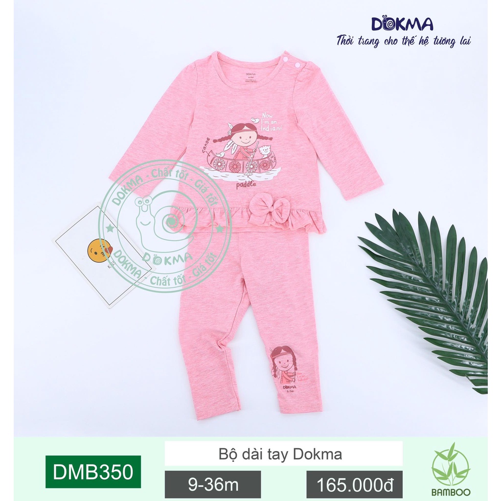 (6-36M) Bộ dài tay vải bamboo sợi tre cho bé yêu - DOKMA