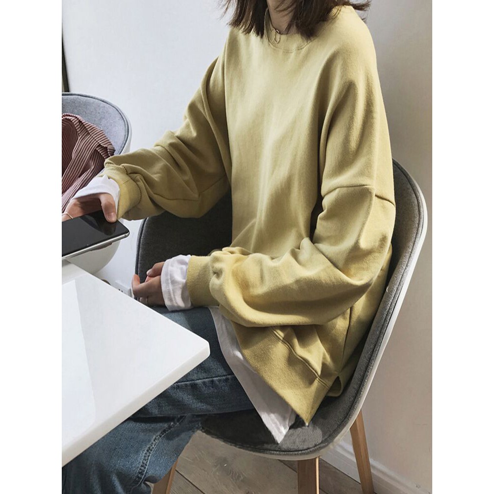 sẵn đỏ gạch sz 2xl [ORDER] Áo nỉ ulzzang đẹp dài tay áo dày thu đông dáng rộng nỉ  hàn quốc 2019 - A118 | BigBuy360 - bigbuy360.vn