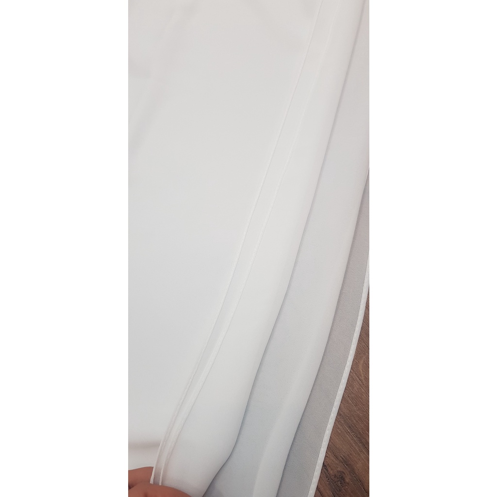 Áo Dài Trơn Màu Trắng 4 Tà-Áo Dài Min | BigBuy360 - bigbuy360.vn