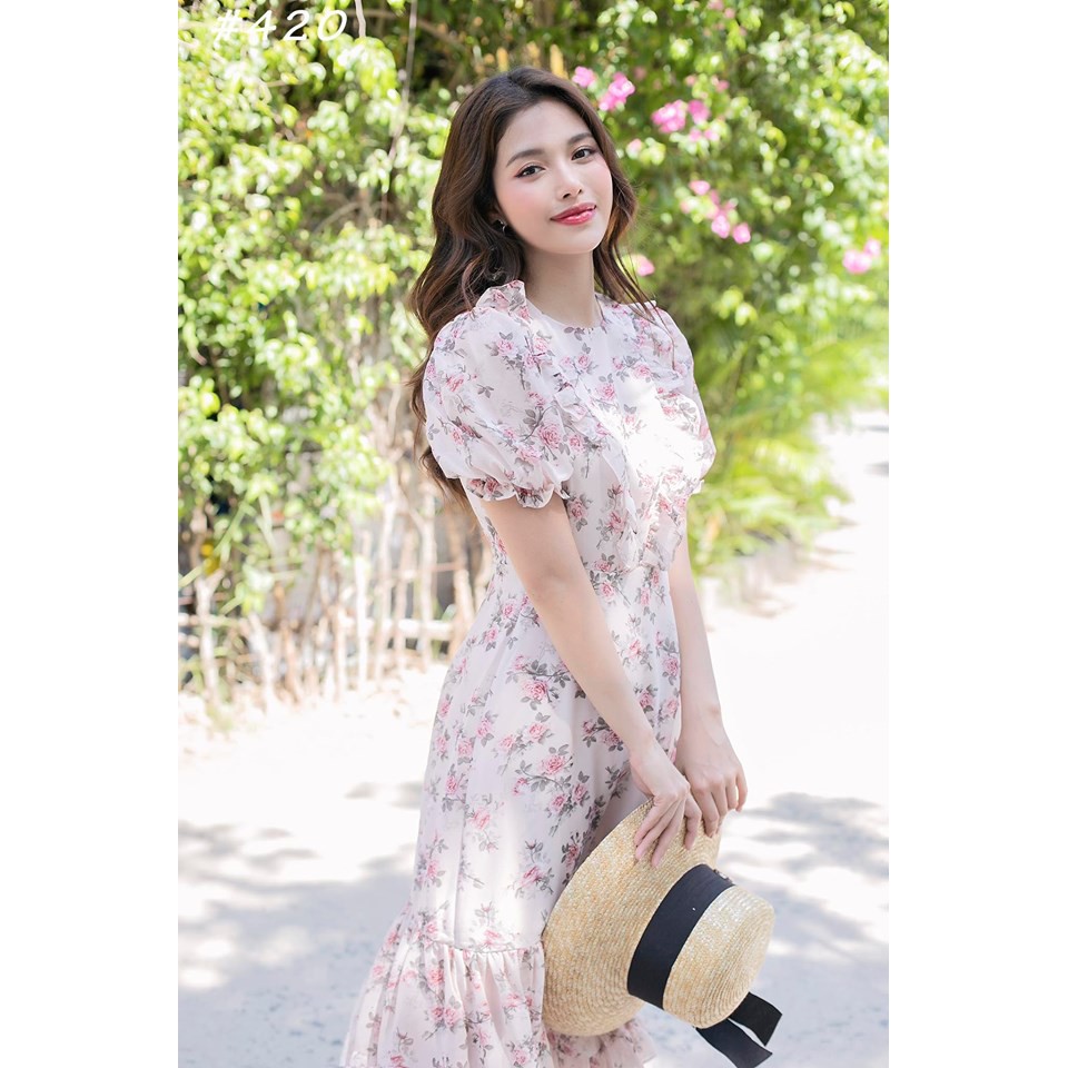 Đầm hoa lai bèo thời trang / Ảnh thật | BigBuy360 - bigbuy360.vn