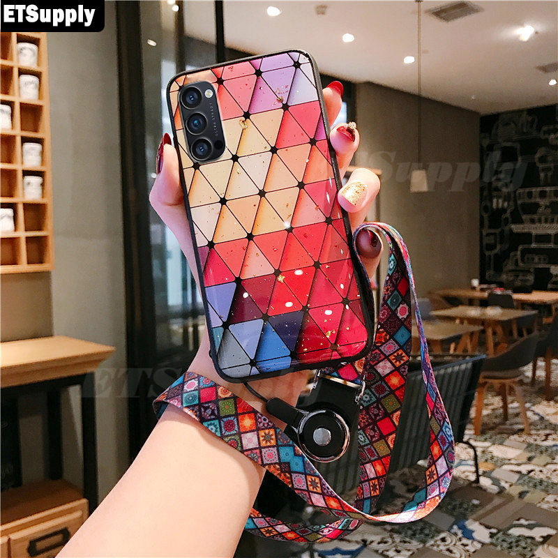 Ốp Điện Thoại Mềm Họa Tiết Kim Cương Cho Oppo A76 A54 A94 2021 A74 4g 5G Reno 7 6 5 5G 4 4g Realme C11 C15 Reno 4
