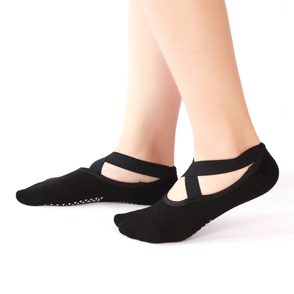 Vớ Cotton Co Giãn Chống Trượt Phối Dây Chéo Thời Trang Dành Cho Nữ