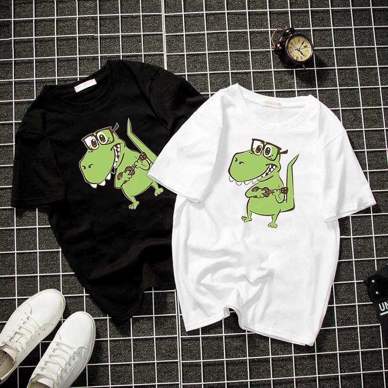 Áo thun unisex form rộng khủng long T Rex vải dày mịn 2019T1765