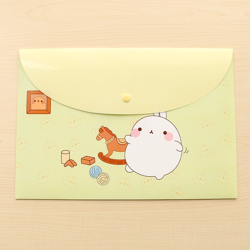 Túi Đựng Tài Liệu Giấy Tờ Khổ A4 Họa Tiết Hoạt Hình Dễ Thương Cho Học Sinh