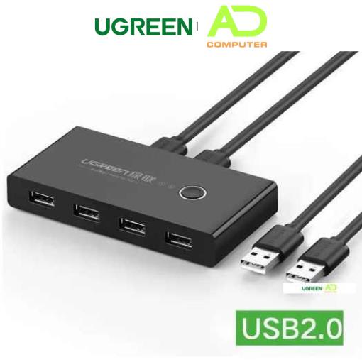Bộ chia sẻ máy in USB 2.0 từ 4 thiết bị vào 2 máy tính UGREEN US216 30767 - Hàng phân phối chính hãng- Bảo hành 18 tháng
