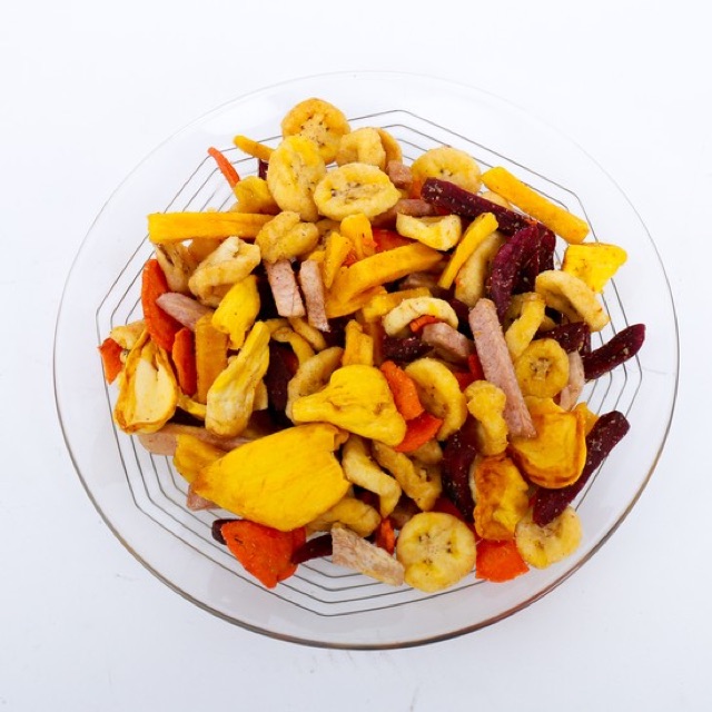 1Kg hoa quả ( trái cây) sấy thập cẩm vụn giòn tan hàng luôn mới