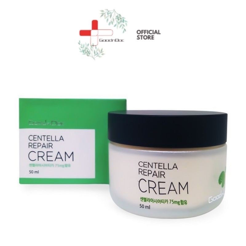 Kem Rau Má Dưỡng Ẩm Phục Hồi Giảm Thâm Nám Trắng Sáng Da Chống Lão Hóa GoodnDoc Centella Repair Cream