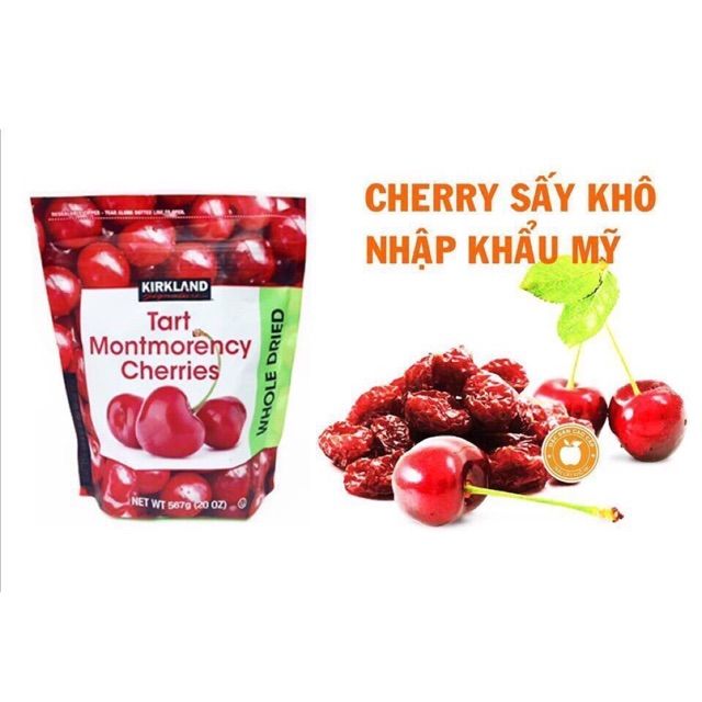 🍒[HSD 09/2021] CHERRY SẤY KHÔ KIRKLAND Tart Montmorency Cherries 567g🍒