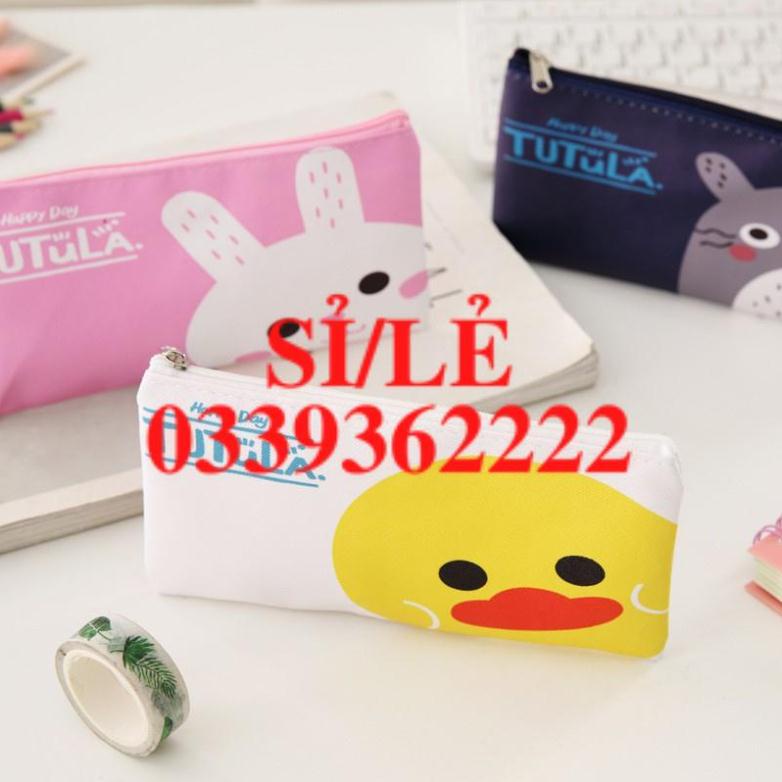 [ HAIANHSHOP ]  Túi đựng bút vải Canvas - Túi Canvas đa năng 19*9cm Duashop &gt;