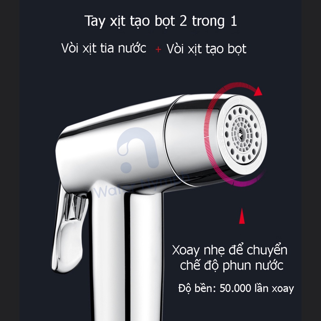 Tay xịt vệ sinh hai trong 1, hai chế độ nước, chống rát, chống bỏng Waternymph ASPQ003