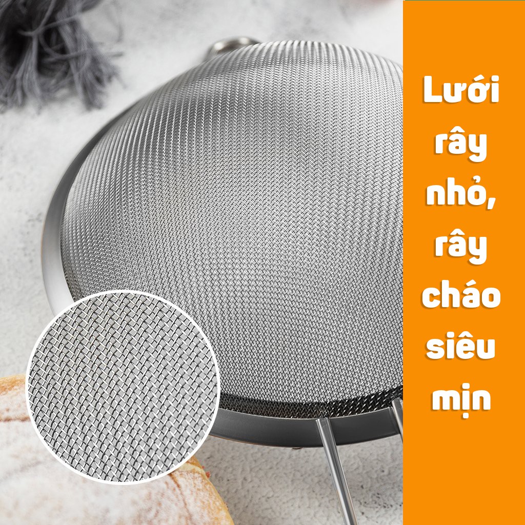 Rây lọc cháo inox, có thể dùng để lọc bột, lọc cua, lọc trà - Phượng NÈ