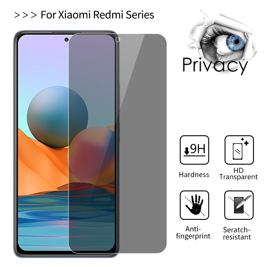 Kính Cường Lực chống nhìn trộm Xiaomi Mi 9T 10T 11T 12T 11 Lite Poco F2 X3 X4 X5 F3 F4 M3 M4 Pro Redmi Note 7 8 9 9S 10 10S 11 11S 12 12S 9A 9C 10C