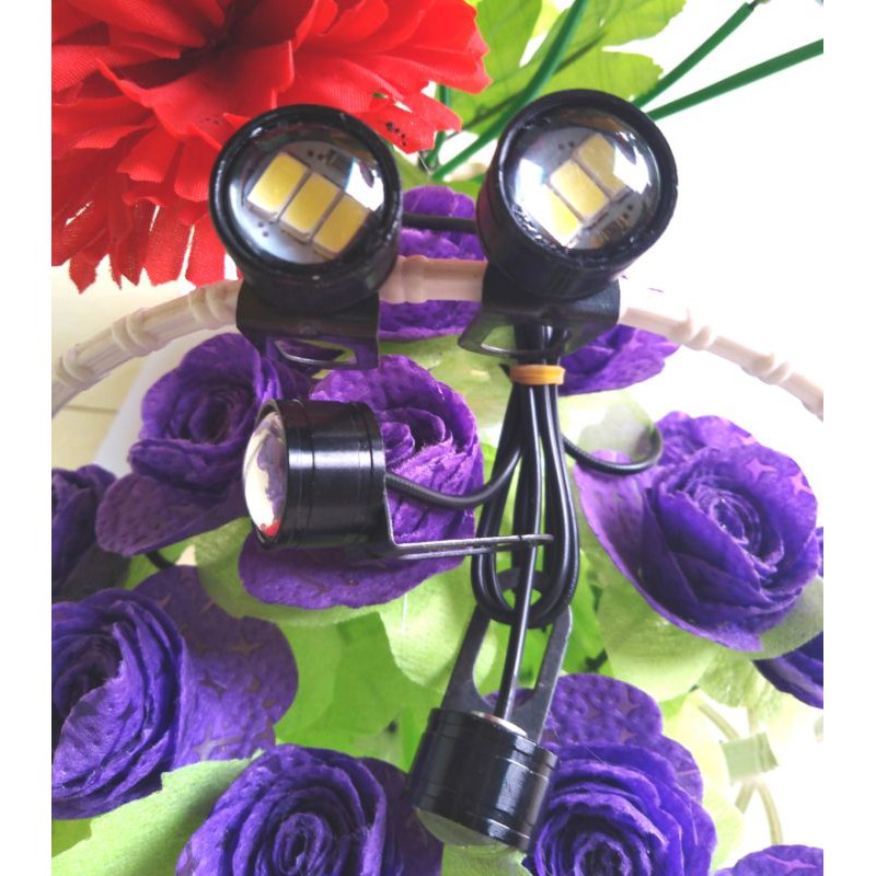 BỘ 2 ĐÈN LED ĐÈN TRỢ SÁNG MINI SIÊU SÁNG XE MÁY ÔTÔ LOẠI 1- DC 12V CHẤT LƯỢNG ĐỈNH CAO