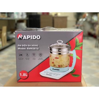 Ấm điện đa năng RAPIDO RMK0818-s, RMK0818-p, hàng chính hãng bảo hành 6 tháng
