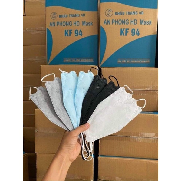 Khẩu Trang KF94 4d Mask TÚI 10 CÁI Siêu Đẹp Chính Hãng Dành Cho Nam Nữ KHẨU TRANG CON CÁ