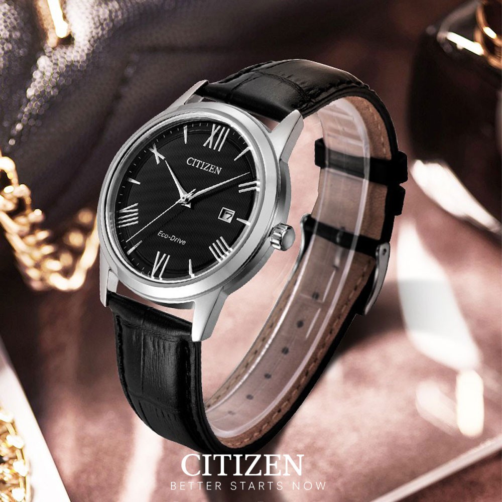 Đồng Hồ Nữ Citizen Dây Da FE1081-08E - Mặt Đen