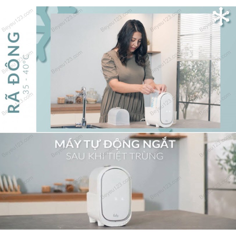 Máy hâm sữa tiệt trùng điện tử 2 bình có đèn sáng ban đêm FATZ DUO 6 - Fatzbaby FB3090CY