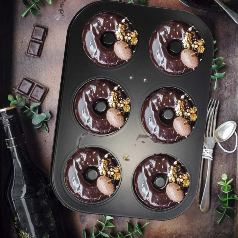 Khuôn Làm Bánh Donut 6 Ngăn Chống Dính Tiện Lợi