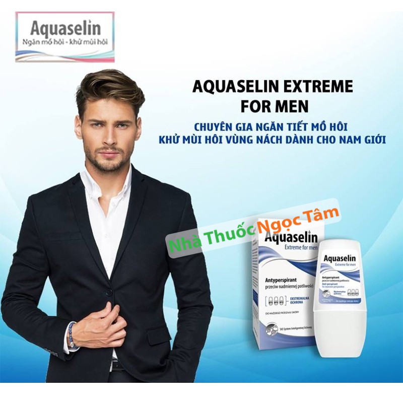 Lăn nách khử mùi Aquaselin Extreme For Men - Nhập khẩu chính hãng Châu Âu