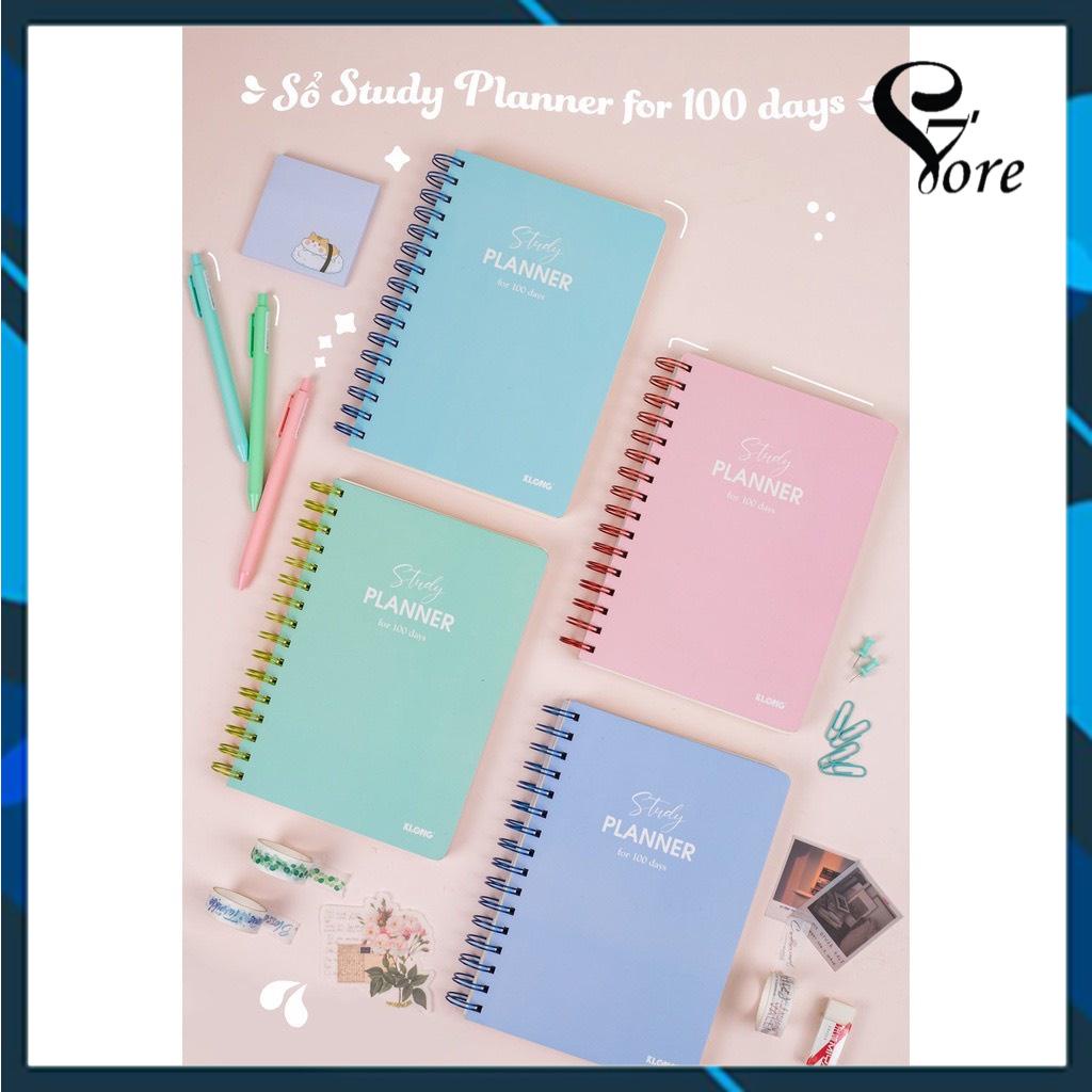 Sổ kế hoạch 100 days Klong , sổ lò xo kép Study Planner A5; MS: 946