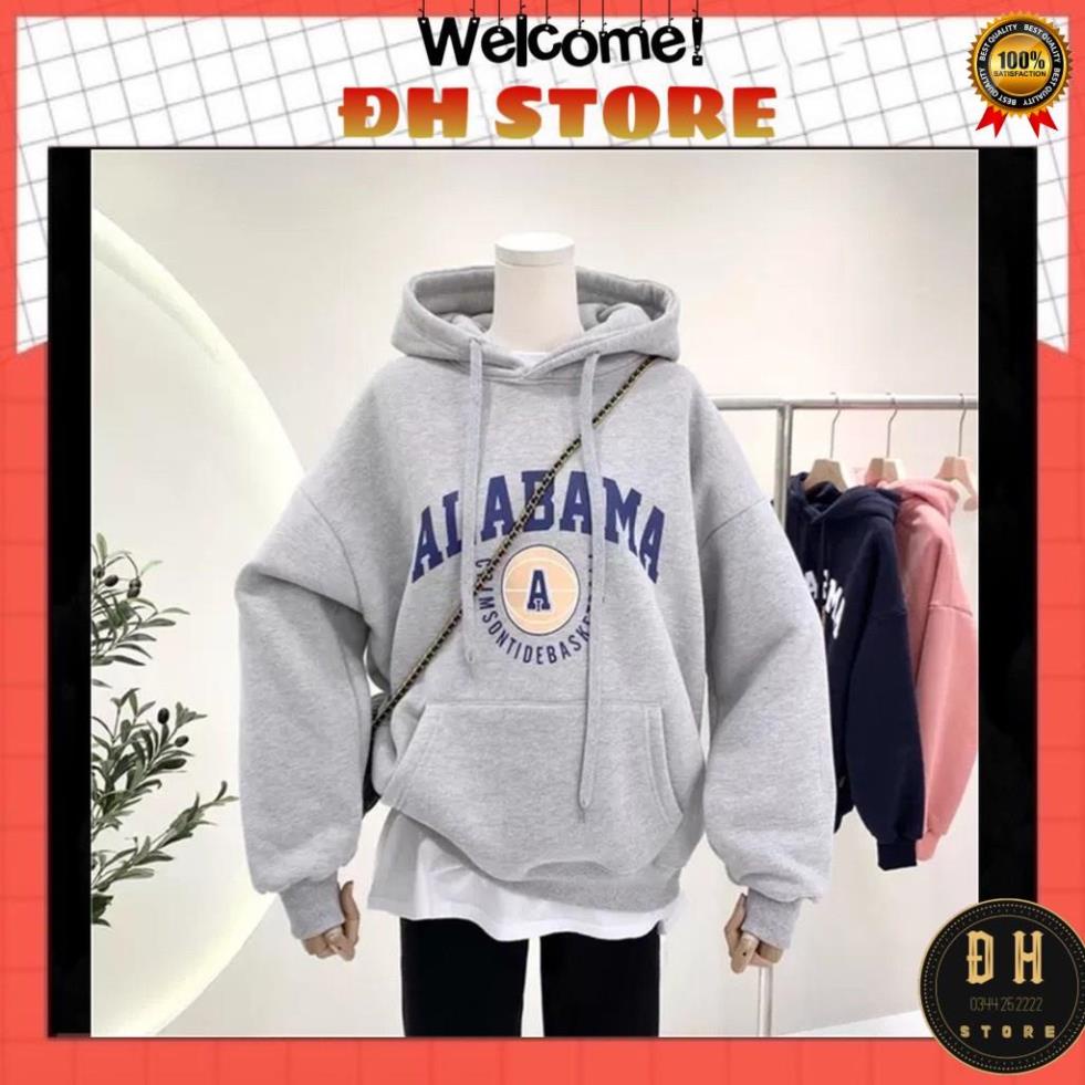 (Mẫu Mới 2021) Áo Hoodie In Chữ ALBAMA Có Mũ Nam Nữ Chất Nỉ Bông Dày Dặn Form Rộng Unisex- Áo Nỉ Nam Nữ Ulzzang | BigBuy360 - bigbuy360.vn