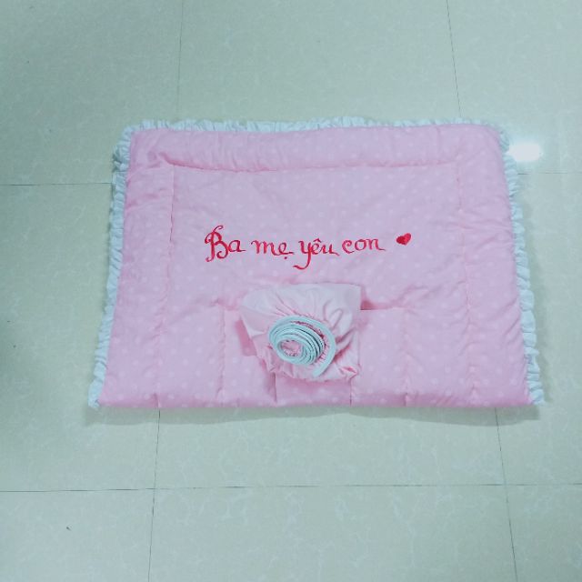 Combo quây cũi, chăn, ga, màn, khung màn, gối nằm và gối ôm