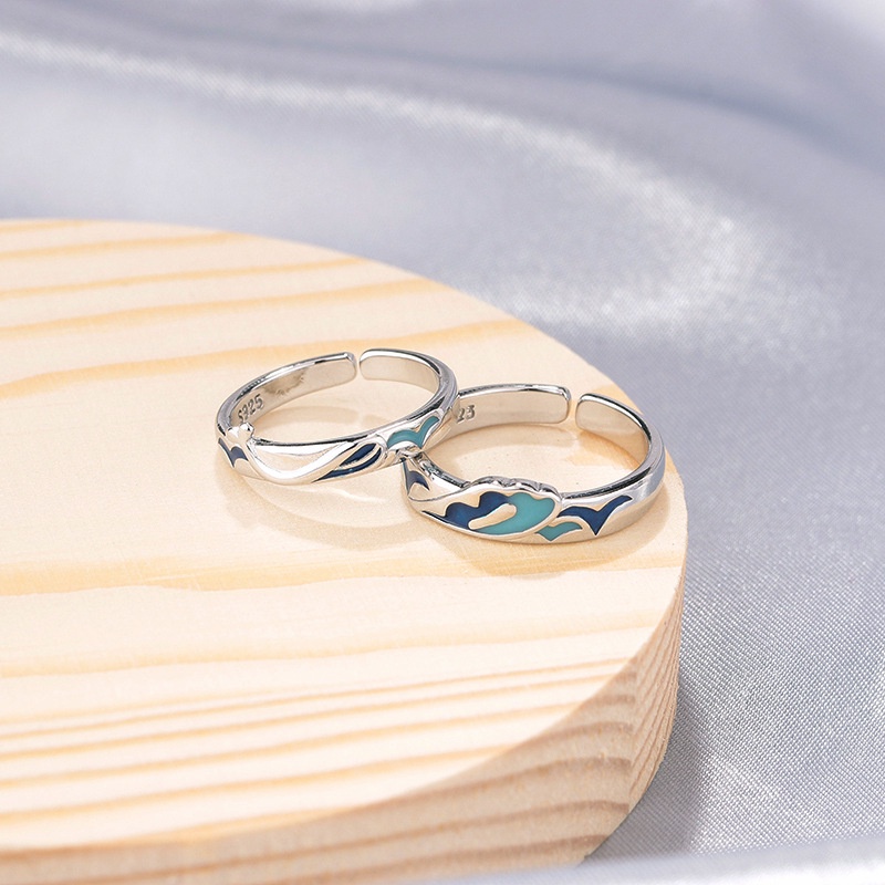 Nhẫn hở hình cá voi sáng tạo cho cặp