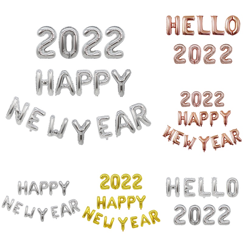 Bộ bóng bay chữ Happy New Year Eve 2022