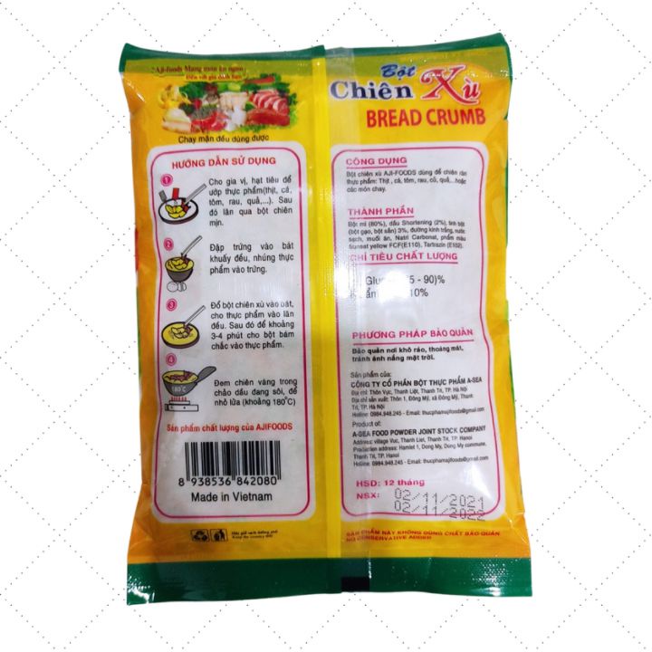 bột chiên xù (gói 100g) 3 màu