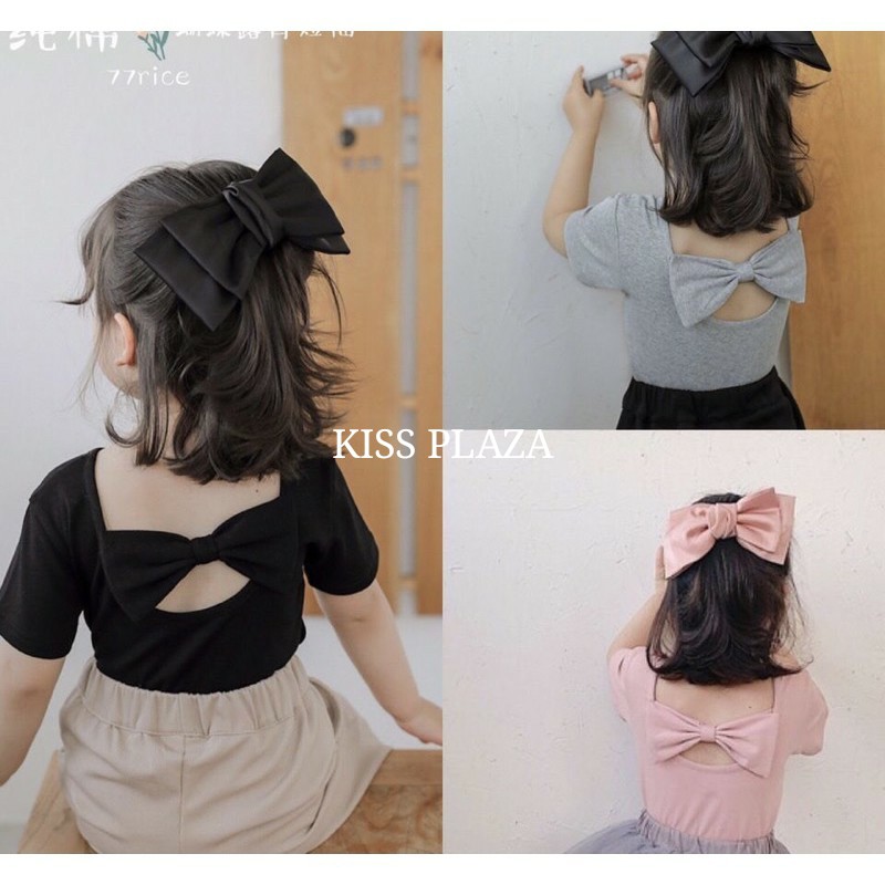 HOT | ÁO THUN PHỐI NƠ LƯNG CỰC ĐÁNG YÊU CHO BÉ | 8-18KG | VIDEO THẬT | KISS PLAZA