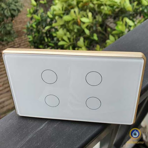 CÔNG TẮC ZIGBEE TUYA VIỀN VÀNG CẢM ỨNG 2 NÚT CHỮ NHẬT ĐIỀU KHIỂN BẬT TẮT HẸN GIỜ TỪ XA QUA ĐIỆN THOẠI