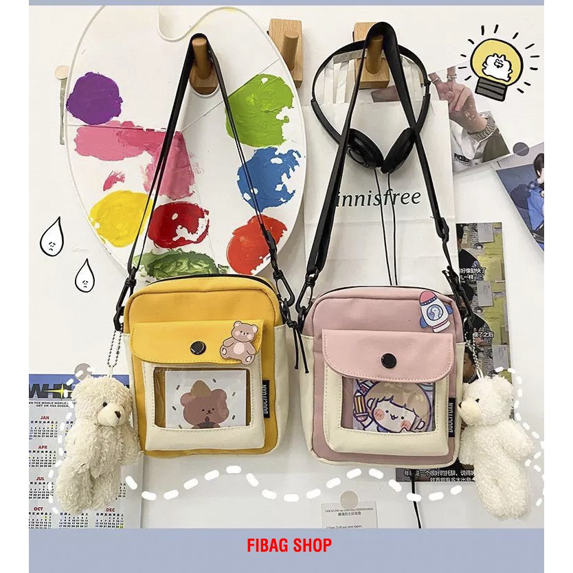 Dễ Thương Xinh Xắn Cho Nữ - Túi Canvas Đeo Chéo FD3 - Dáng “Chữ Nhật Nhỏ” Kiểu Nhật Bản Thời Trang 2021